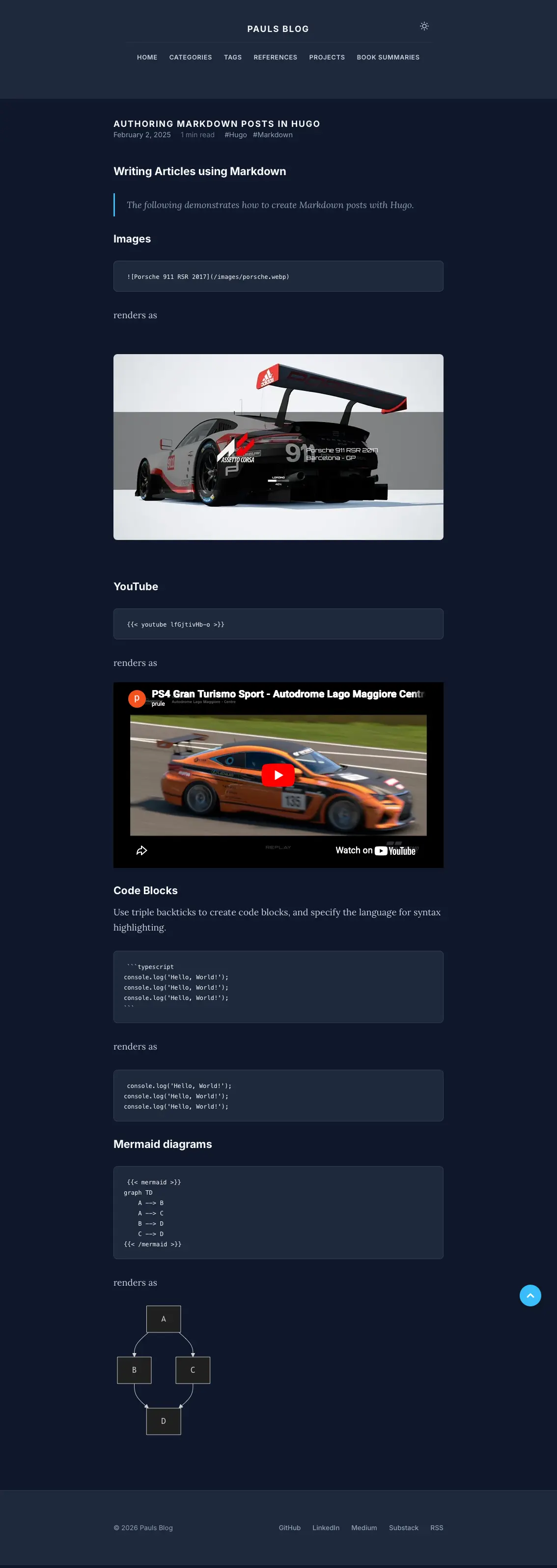 Example markdown